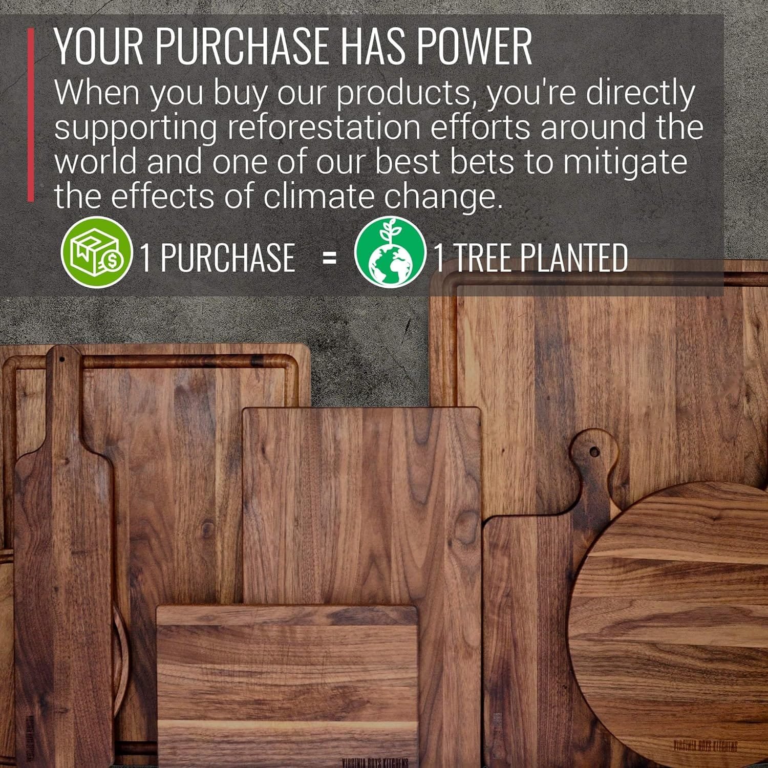 Made in USA Black Walnut Wood Cutting Board by Virginia Boys Kitchens - Butcher Block Wooden Carving Board with Juice Well made from Sustainable Hardwood (17x11)