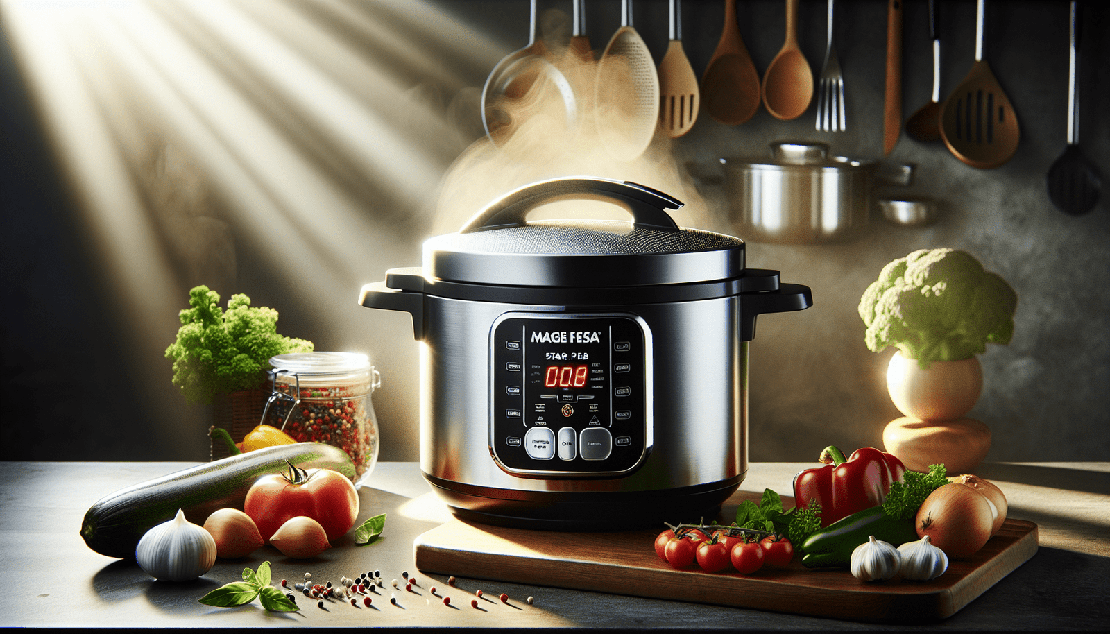 MAGEFESA ® Star B fast pressure cooker, 8.4 Quart, with rounded bottom, made in 18/10 stainless steel, suitable for all types of stovetops, included indution, 3 heavy security systems, 8 psi MAGEFESA ® Star B fast pressure cooker, 8.4 Quart, with rounded bottom, made in 18/10 stainless steel, suitable for all types of stovetops, included indution, 3 heavy security systems, 8 psi