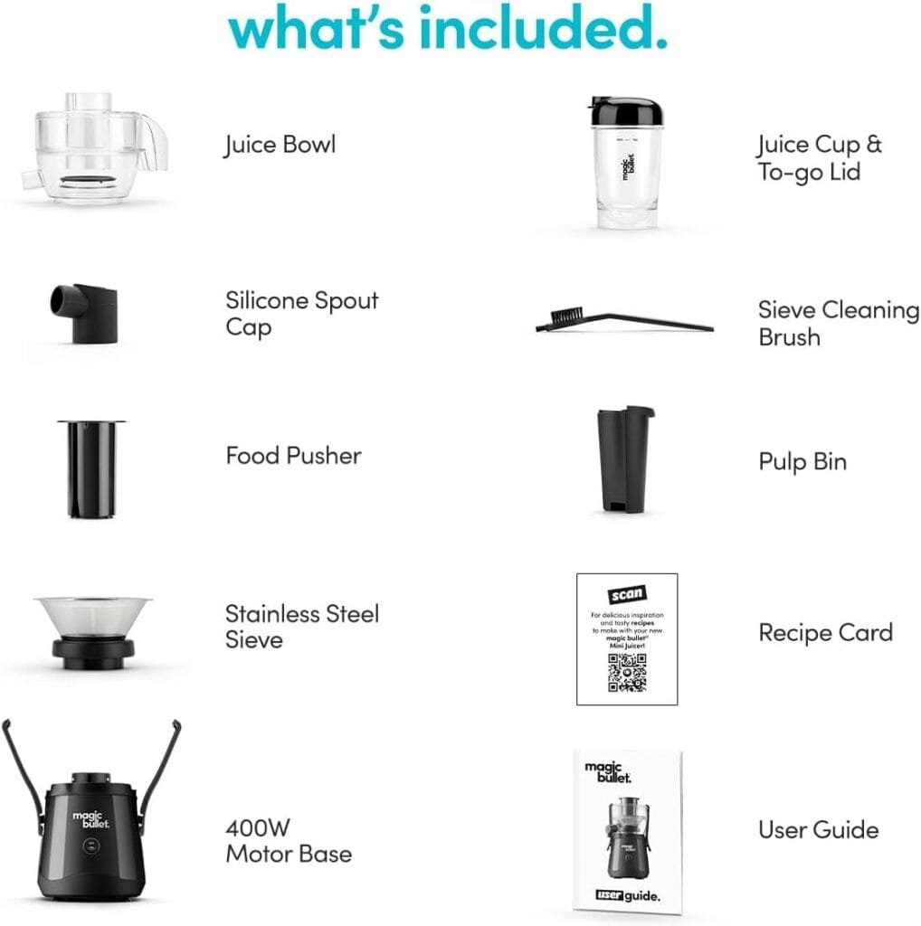 Magic Bullet Mini Juicer with Cup, Black and Silver