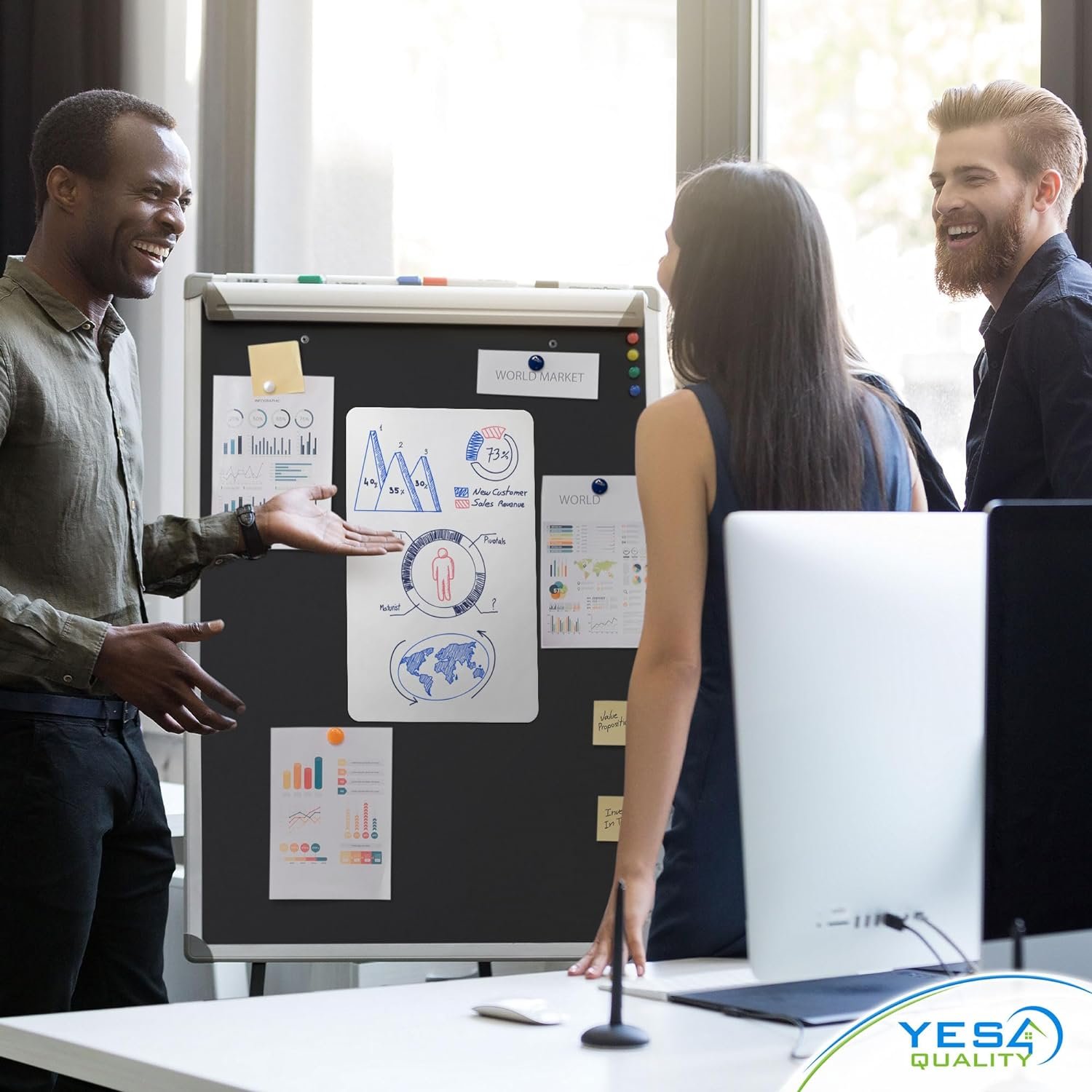 Magnetic Dry Erase White Board Sheet for Fridge 17x11 in - with Stain Resistant Technology - Includes 3 Markers and Big Eraser with Magnets - Small Refrigerator Whiteboard Planner  Organizer