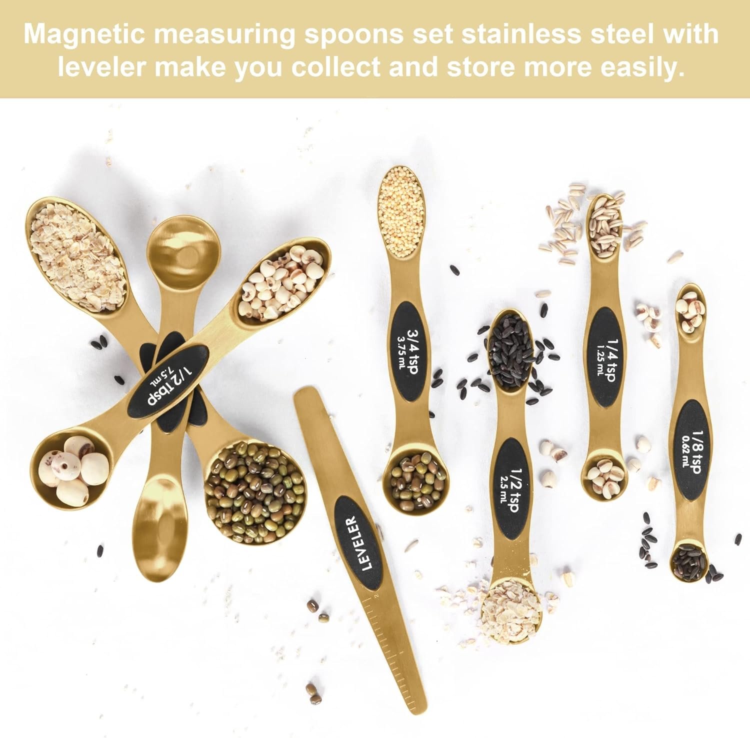 magnetic-measuring-spoons-set-stainless-steel-with-leveler-stackable-metal-tablespoon-measure-spoon-for-baking-cups-and- - Cooking Appliance World