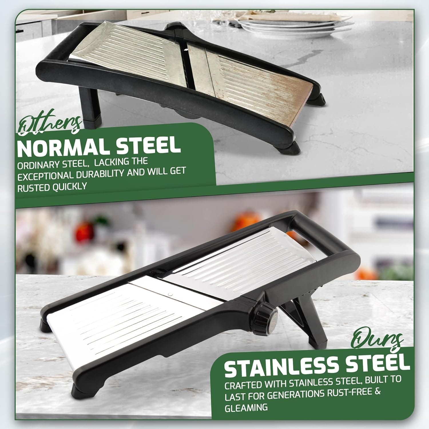 MAJESTIC BM Mandoline Food Slicer - Potato Slicer for Chips - Kitchen Mandoline Slicer - Mandoline Slicer for Kitchen - Onion Slicer - Vegetable Slicer - Tomato Cutter Slicer - Julienne Cutter