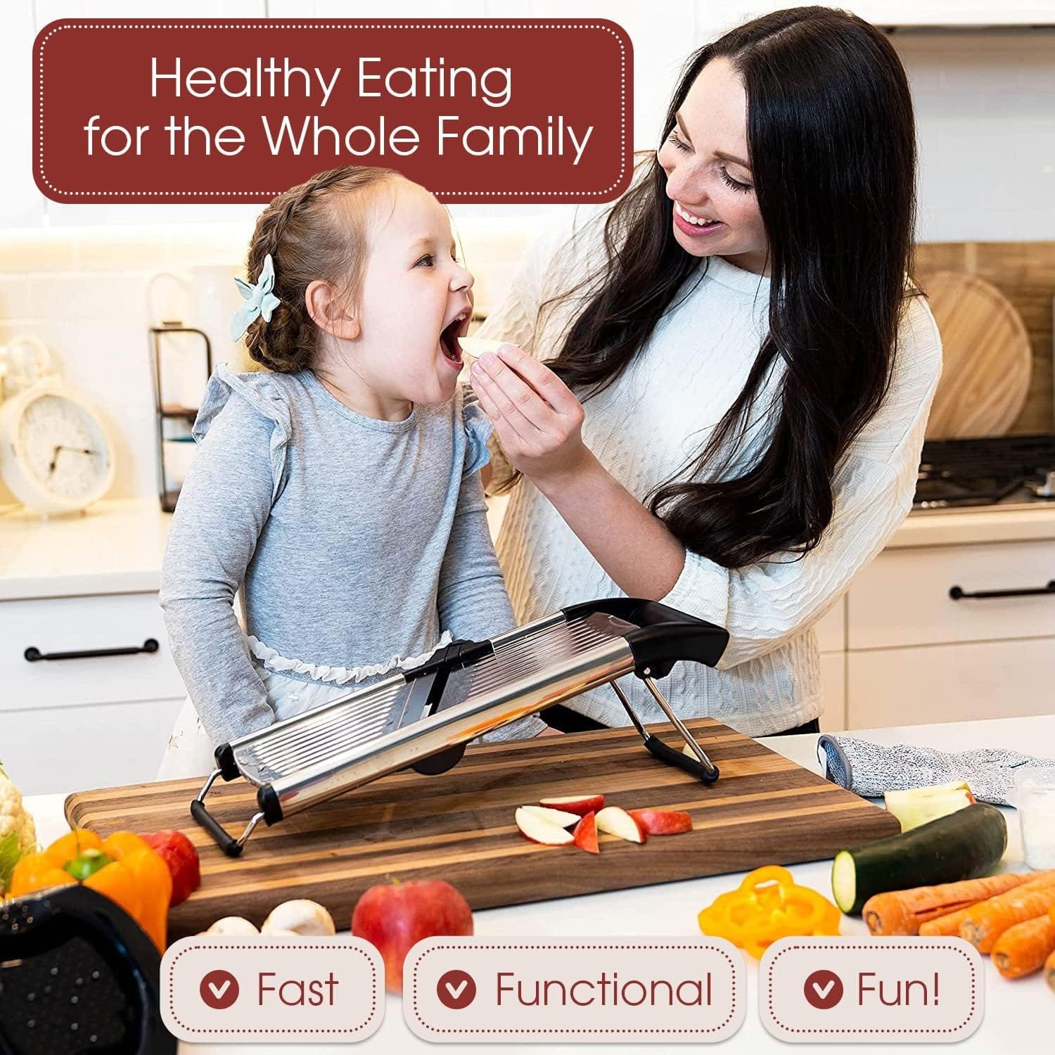 Mandoline Slicer – 6-Setting Adjustable Mandoline Slicer for Kitchen, 16.5 x 5 In. Platform, Hand Guard, Cut-Resistant Gloves – Vegetable Chopper, Meat Slicer, Cheese Slicer by Medove Mandoline Slicer – 6-Setting Adjustable Mandoline Slicer for Kitchen, 16.5 x 5 In. Platform, Hand Guard, Cut-Resistant Gloves – Vegetable Chopper, Meat Slicer, Cheese Slicer by Medove