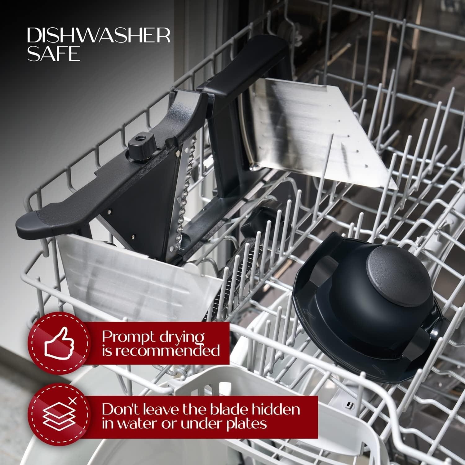 Mandoline Slicer  Waffle Cutter – 6-Setting Stainless Steel Adjustable Mandoline Slicer for Kitchen Professional  Cut-Resistant Gloves – Waffle-Cut Vegetable Slicer and Chopper by Gourmetly