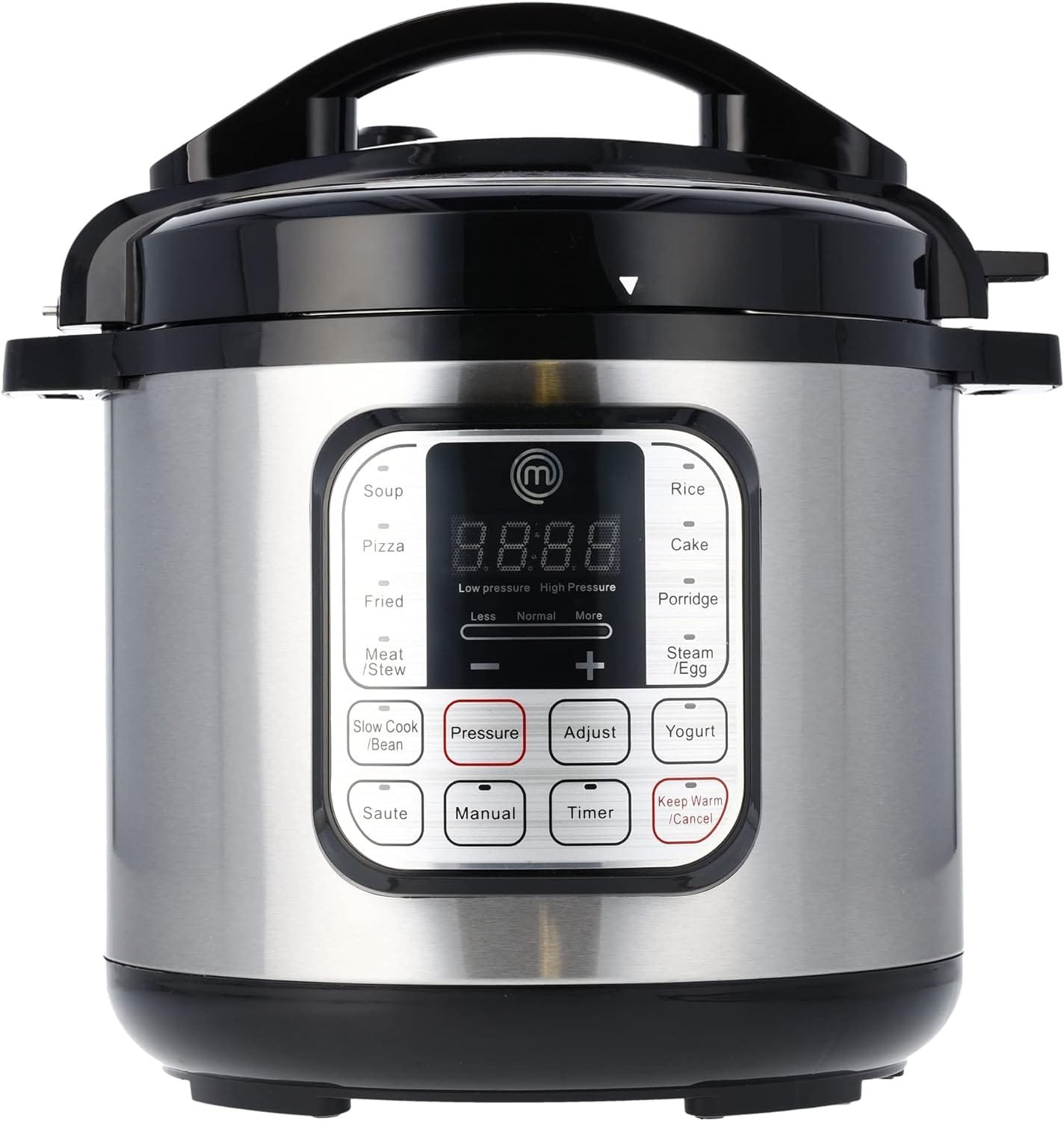 MasterChef Electric Pressure Cooker 10 in 1 Instapot Multicooker 6 Qt, Slow Cooker, Vegetable Steamer, Rice Maker, Digital Programmable Insta Pot with 18 Cooking Presets, Stainless Steel, Non Stick MasterChef Electric Pressure Cooker 10 in 1 Instapot Multicooker 6 Qt, Slow Cooker, Vegetable Steamer, Rice Maker, Digital Programmable Insta Pot with 18 Cooking Presets, Stainless Steel, Non Stick