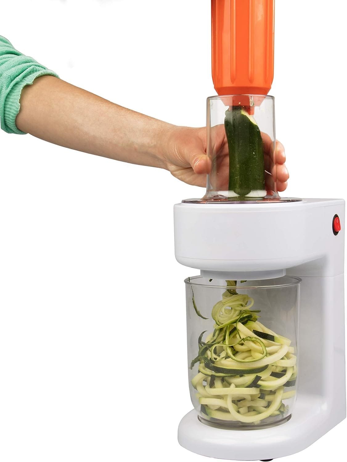 MasterChef Electric Spiralizer- 3-in-1 Vegetable Noodle Pasta Maker-Homemade Low Carb, Keto, Vegan, Gluten Free Pasta -Zoodle Zucchini Veggie Slicer and XL Hopper (w FREE Recipe Guide)Mothers Day Gift MasterChef Electric Spiralizer- 3-in-1 Vegetable Noodle Pasta Maker-Homemade Low Carb, Keto, Vegan, Gluten Free Pasta -Zoodle Zucchini Veggie Slicer and XL Hopper (w FREE Recipe Guide)Mothers Day Gift
