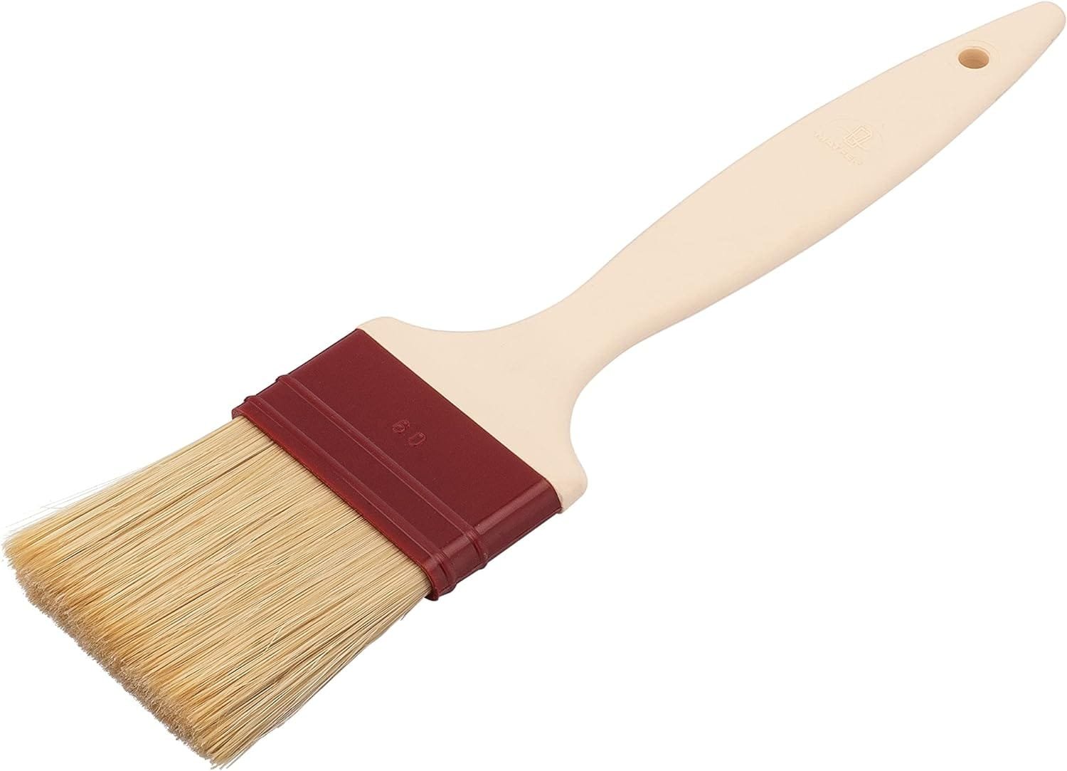 Matfer Bourgeat Natural Pastry and Basting Brush, Flat, Commercial Grade with Exoglass Handle, 1 1/2