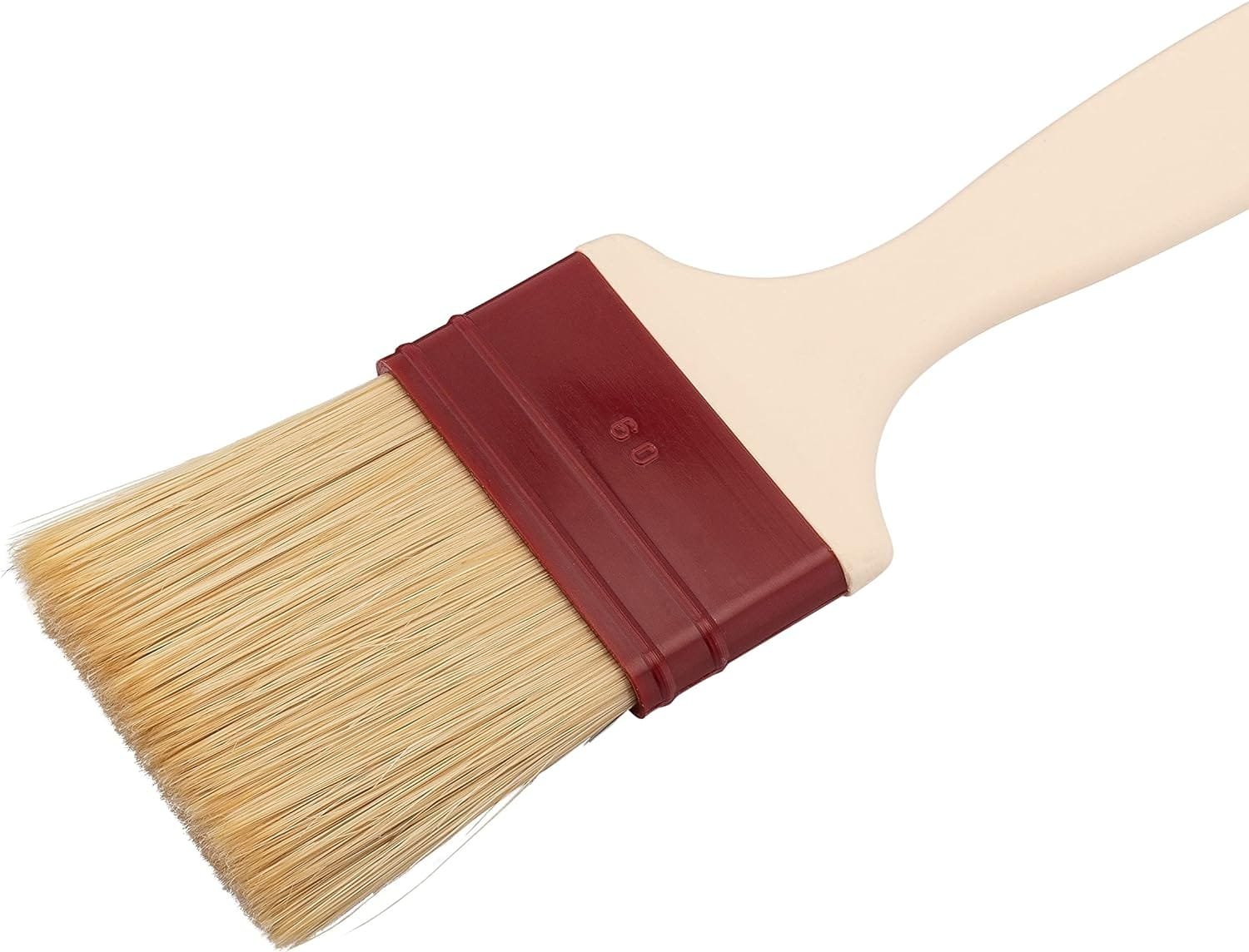 Matfer Bourgeat Natural Pastry and Basting Brush, Flat, Commercial Grade with Exoglass Handle, 1 1/2