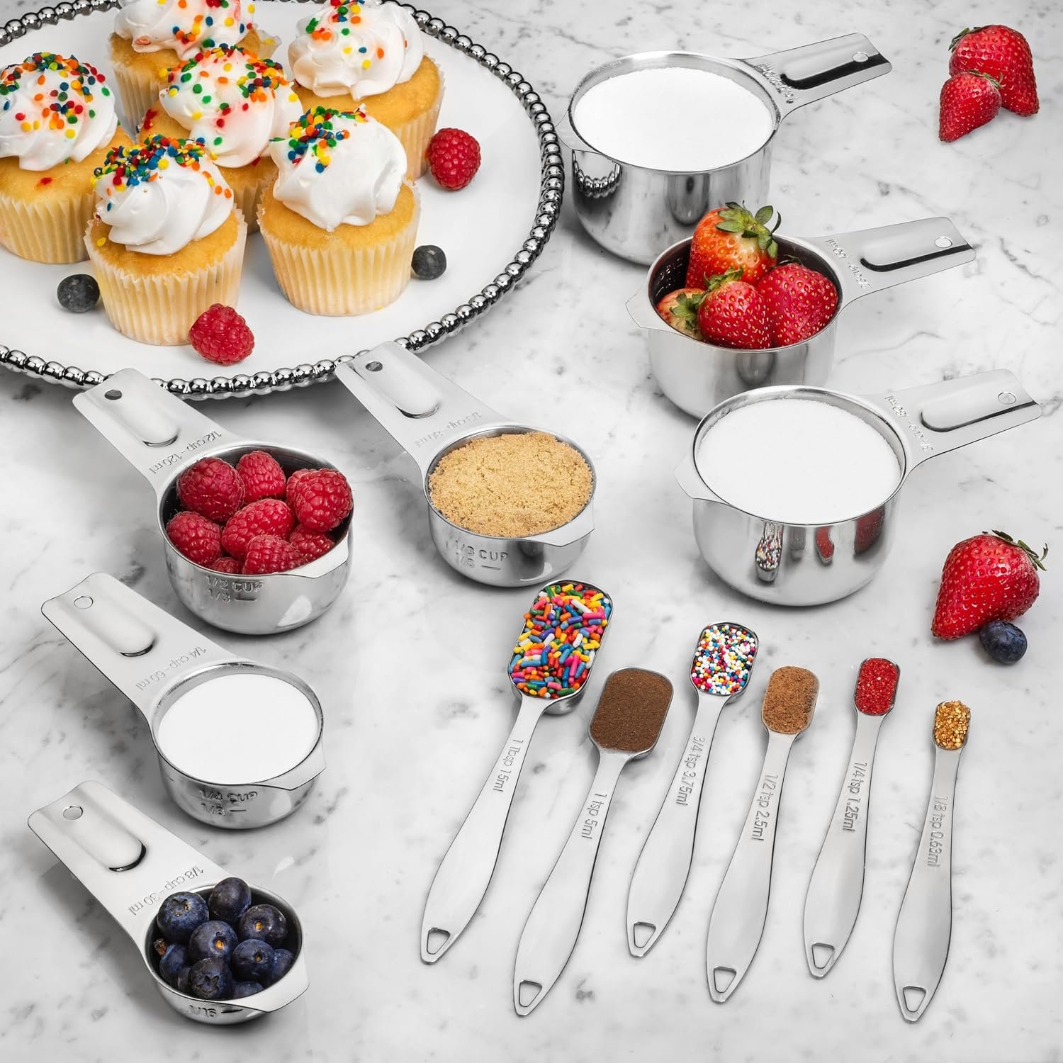 Metal Measuring Cups Stainless Steel - Measuring Cups And Spoons Set - Stainless Steel Measuring Cups And Spoons Set - Measuring Cups And Spoons Set Stainless Steel - Best Dry Measuring Cups Set