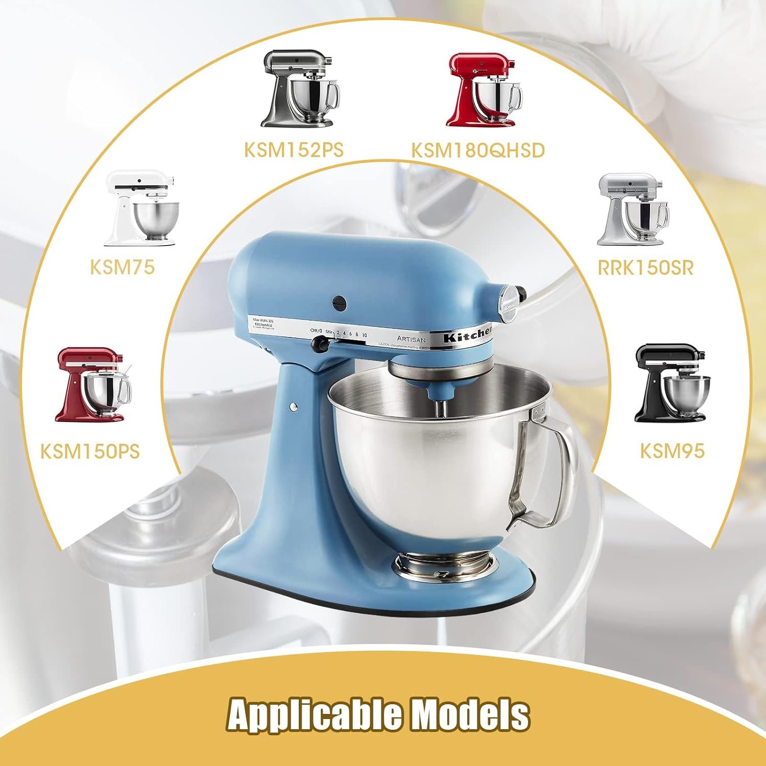 Metal Mixer Slider Mat for KitchenAid 5-8 Qt Bowl Lift Stand Mixer - Kitchen Appliance Sliding Tray Countertop Mixer Mover Slide Mats Pad Compatible with Kitchen Aid Professional 600 Stand Mixer Metal Mixer Slider Mat for KitchenAid 5-8 Qt Bowl Lift Stand Mixer - Kitchen Appliance Sliding Tray Countertop Mixer Mover Slide Mats Pad Compatible with Kitchen Aid Professional 600 Stand Mixer