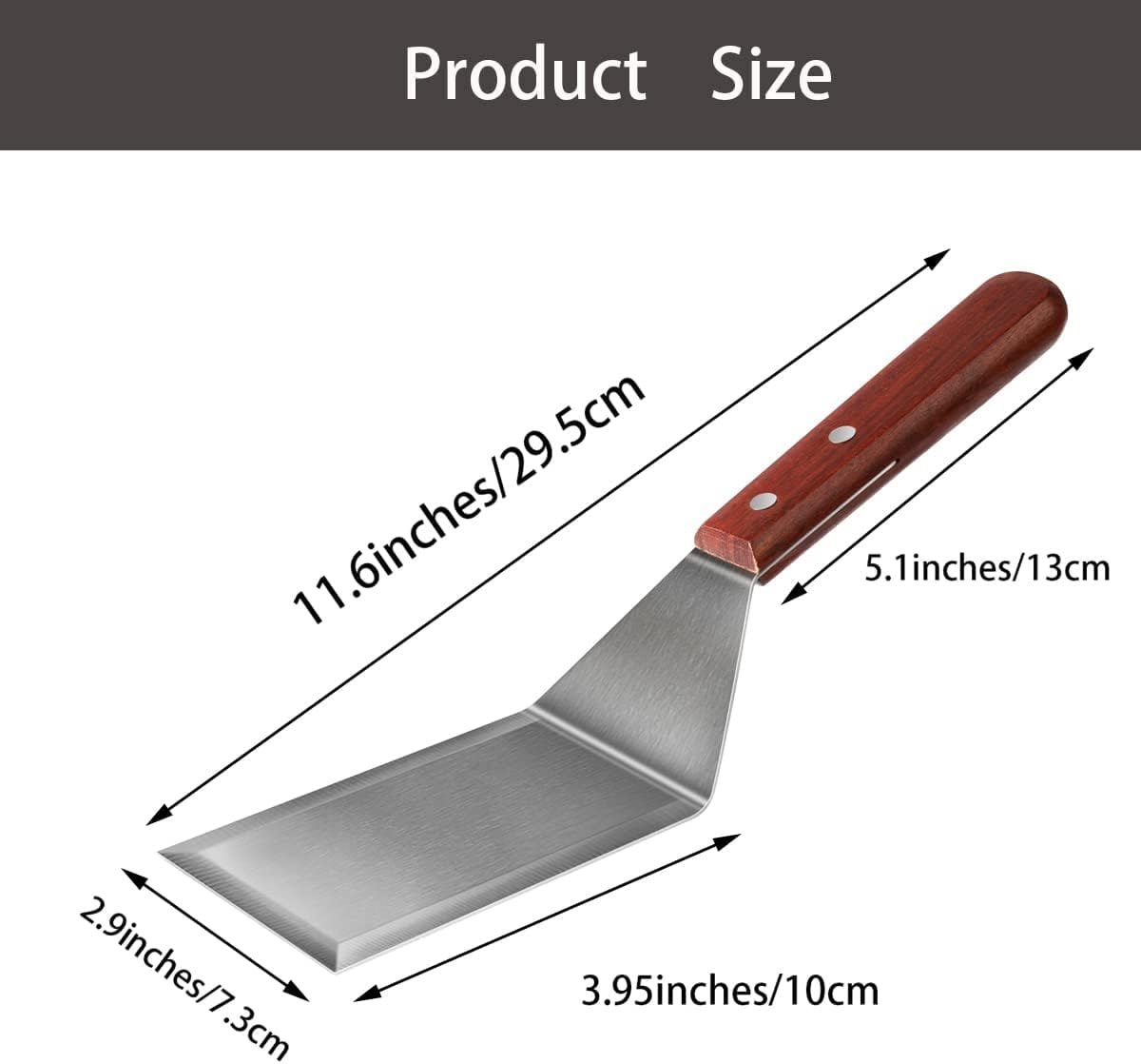 Metal Spatula for Cast Iron Skillet, Grill Spatula Stainless Steel Spatula, Burger Spatula, Fish Turner Spatula, Griddle Spatula, Spachulas Egg Flipper, Flat Top Metal Spatula for Cooking BBQ