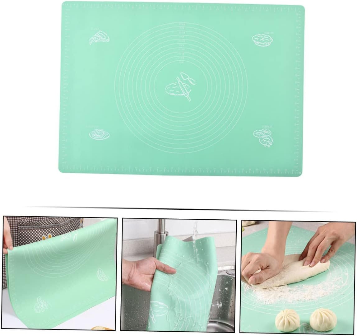 Mikinona Silicone Kneading Mat Kitchen Dough Mat Large Dough Rolling Mat Silicone Pastry Mat Dough Rolling Pads Countertop Pastry Mat Oven Household Products Nonstick