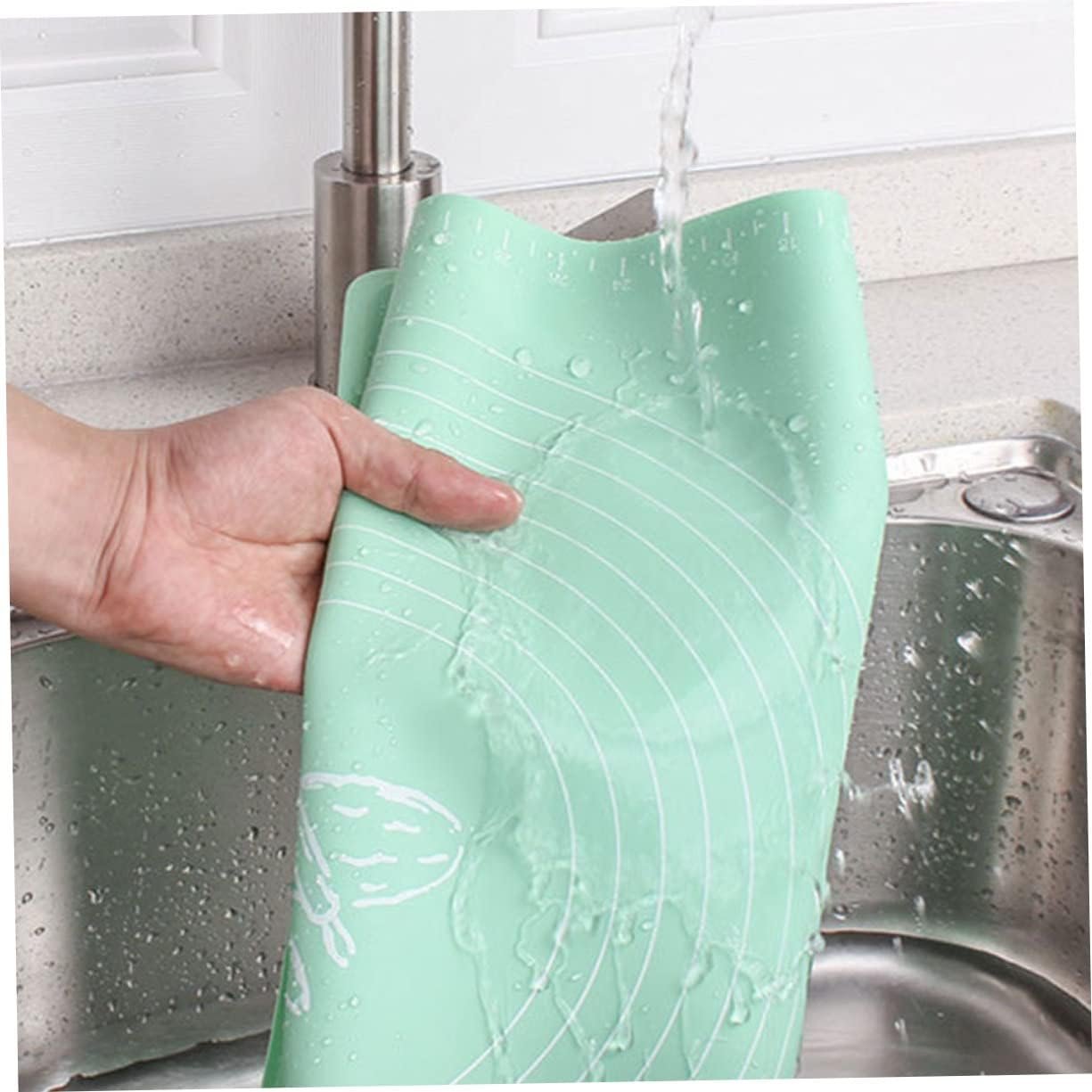 Mikinona Silicone Kneading Mat Kitchen Dough Mat Large Dough Rolling Mat Silicone Pastry Mat Dough Rolling Pads Countertop Pastry Mat Oven Household Products Nonstick