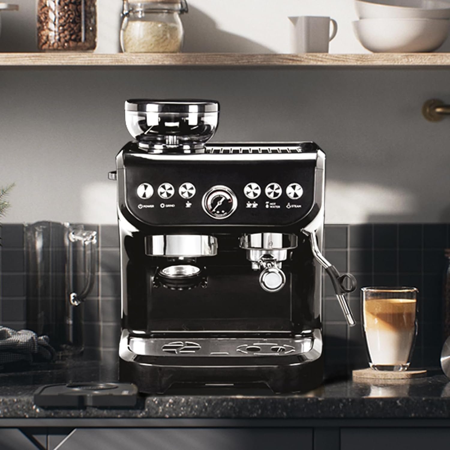 mirox-espresso-coffee-maker-with-grinder-for-home-2000ml-water-tank1450w-and-abs-housing-combo-coffee-latte-maker-cappuc - Cooking Appliance World