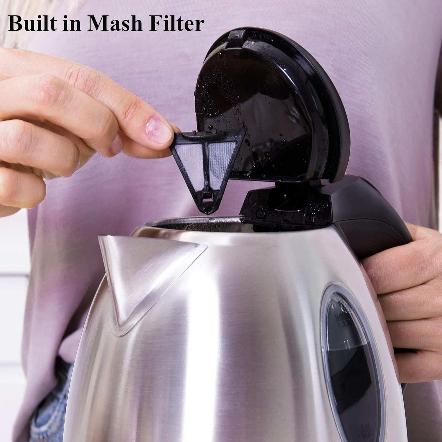 Moss  Stone Stainless Steel Electric Kettle Red Color, Cordless Pot 1.2L Portable Electric Hot Water Kettle1500w Strong Fast Boiling Pot, Electric Tea Kettle With Boil Dry Protection Red Kettle