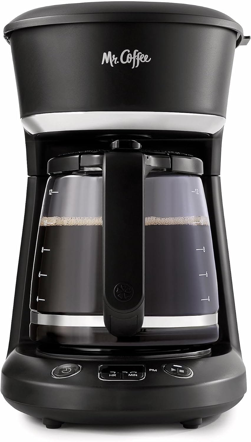 Mr. Coffee Brew Now or Later Coffee Maker, 12- Cup, Black