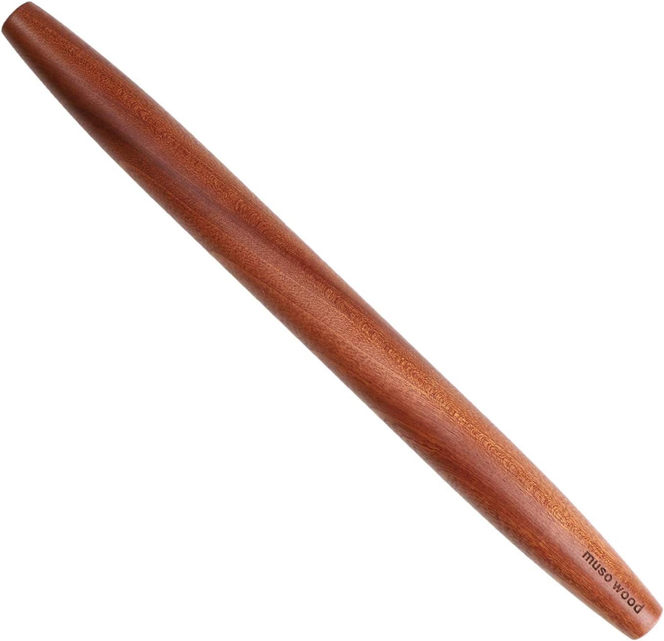 Muso Wood Sapele Wooden French Rolling Pin for Baking, Tapered Roller for Fondant, Pie Crust, Cookie, Pastry (French 15-3/4inch) Muso Wood Sapele Wooden French Rolling Pin for Baking, Tapered Roller for Fondant, Pie Crust, Cookie, Pastry (French 15-3/4inch)