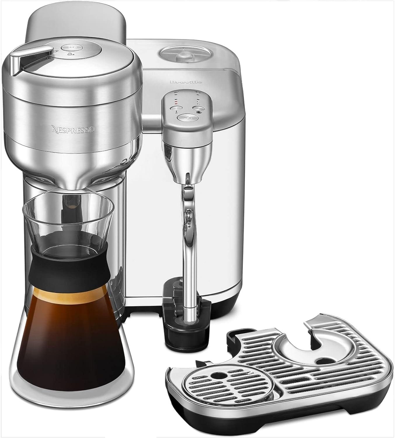 Nespresso Vertuo Creatista Single Serve Coffee Maker, Espresso Machine, BVE850BSS - Brushed Stainless Steel, Medium