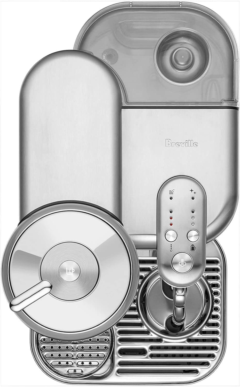 Nespresso Vertuo Creatista Single Serve Coffee Maker, Espresso Machine, BVE850BSS - Brushed Stainless Steel, Medium