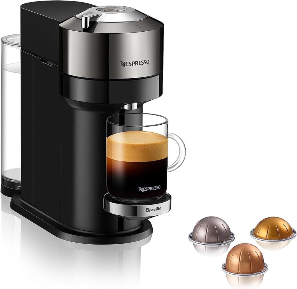 Nespresso Vertuo Next Premium Coffee and Espresso Machine by Breville with Milk Frother, Black, Small