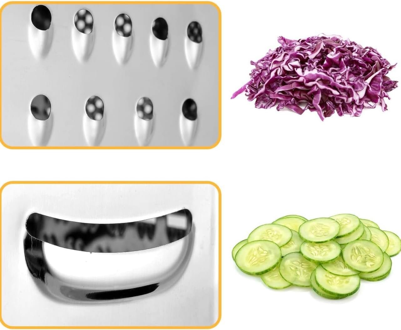 NEW Professional Box Grater, Stainless Steel with 6 Sides, Best for Parmesan Cheese, Vegetables, Ginger, XL Size, Black, 14.5X12X23cm (ZY-N5043A) NEW Professional Box Grater, Stainless Steel with 6 Sides, Best for Parmesan Cheese, Vegetables, Ginger, XL Size, Black, 14.5X12X23cm (ZY-N5043A)