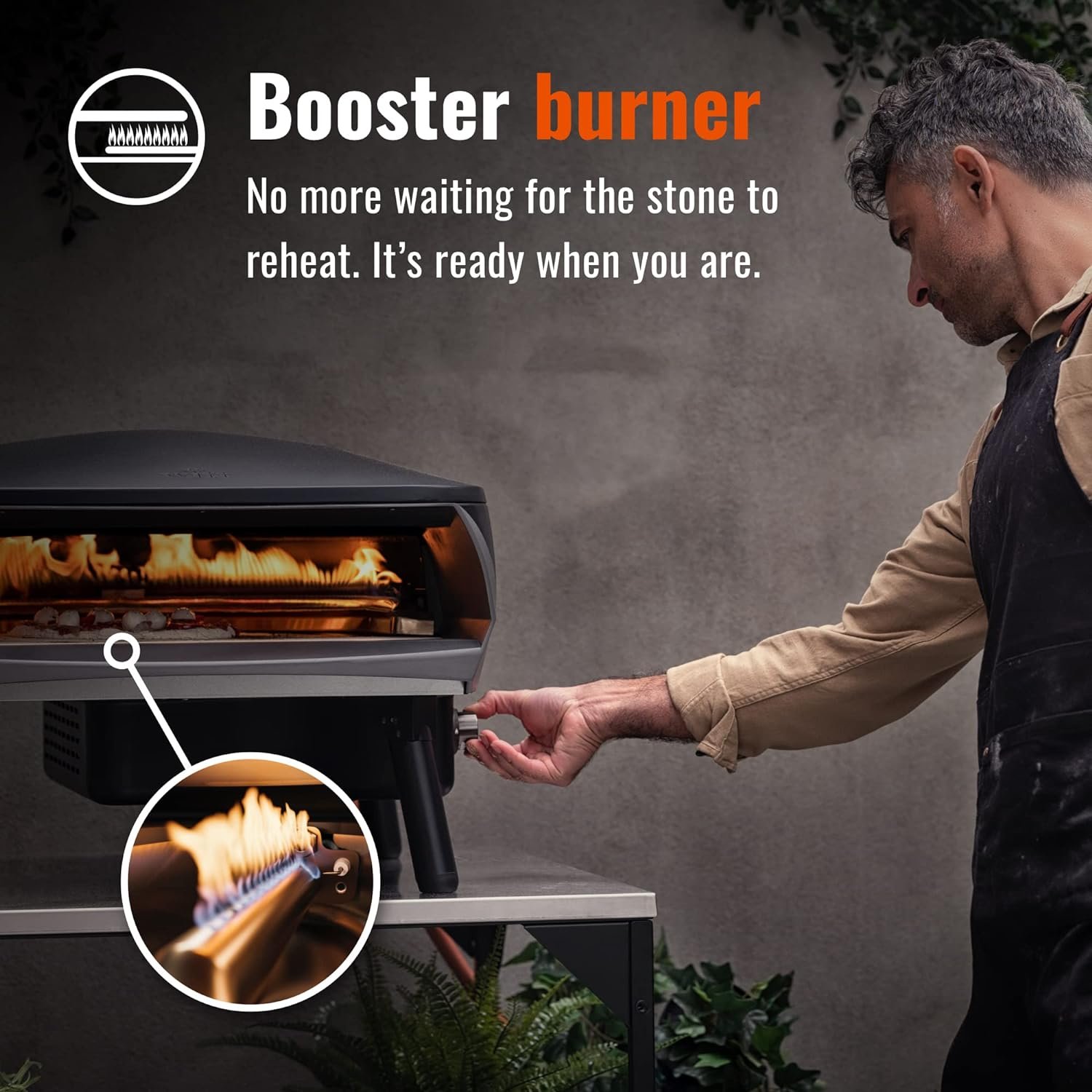 NEW Witt ETNA Rotante Award Winning Pizza Oven with 360 Degrees Rotating Pizza Stone and Booster Burner. This Outdoor Gas Pizza Oven Bakes a Pizza in Less than a minute - Black