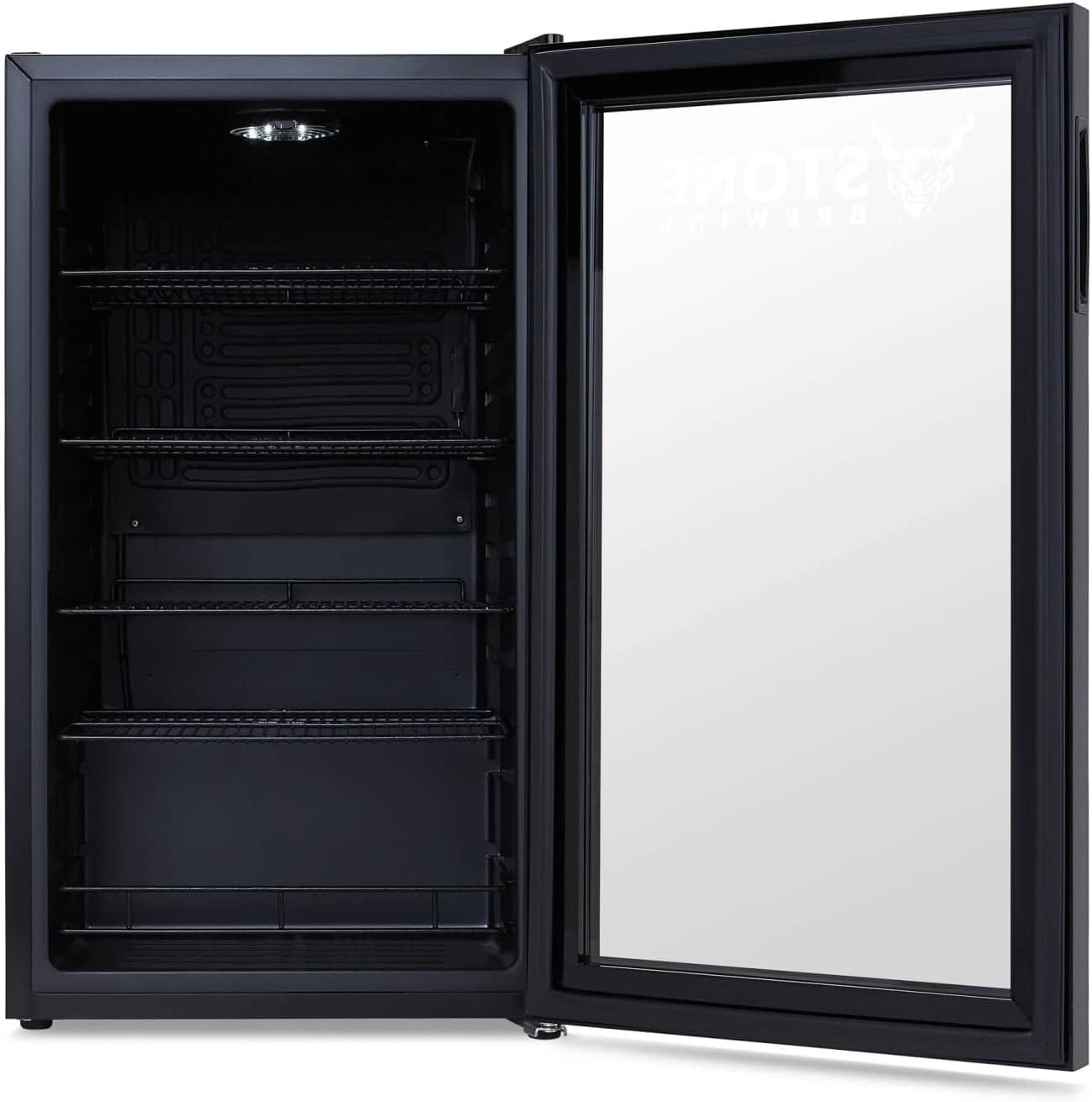 NewAir Beverage Refrigerator Cooler with 126 Can Capacity - Freestanding Mini Bar Beer Fridge for Bedroom, Dorm, Office - Small Refrigerator Cools to 37F Perfect For Beer, Soda, And Drinks