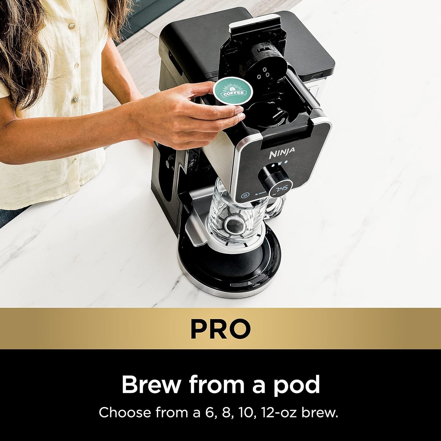 Ninja CFP301 DualBrew Pro Specialty 12-Cup Drip Maker with Glass Carafe, Single-Serve Grounds, compatible with K-Cup pods, with 4 Brew Styles, Frother Separate Hot Water System, Black Ninja CFP301 DualBrew Pro Specialty 12-Cup Drip Maker with Glass Carafe, Single-Serve Grounds, compatible with K-Cup pods, with 4 Brew Styles, Frother Separate Hot Water System, Black