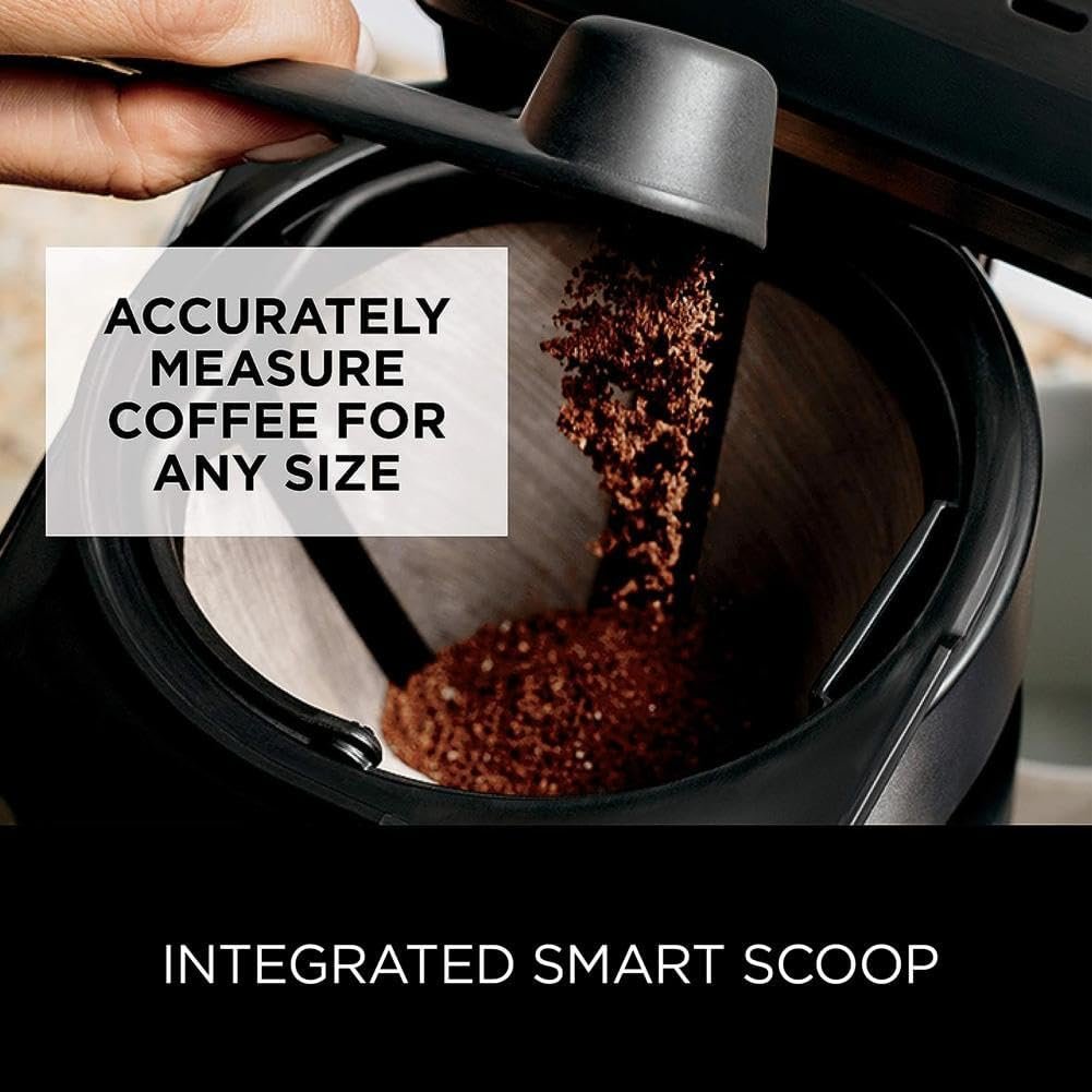 Ninja CM401 Specialty 10-Cup Coffee Maker with 4 Brew Styles for Ground Coffee, Built-in Water Reservoir, Fold-Away Frother Glass Carafe, Black Ninja CM401 Specialty 10-Cup Coffee Maker with 4 Brew Styles for Ground Coffee, Built-in Water Reservoir, Fold-Away Frother Glass Carafe, Black