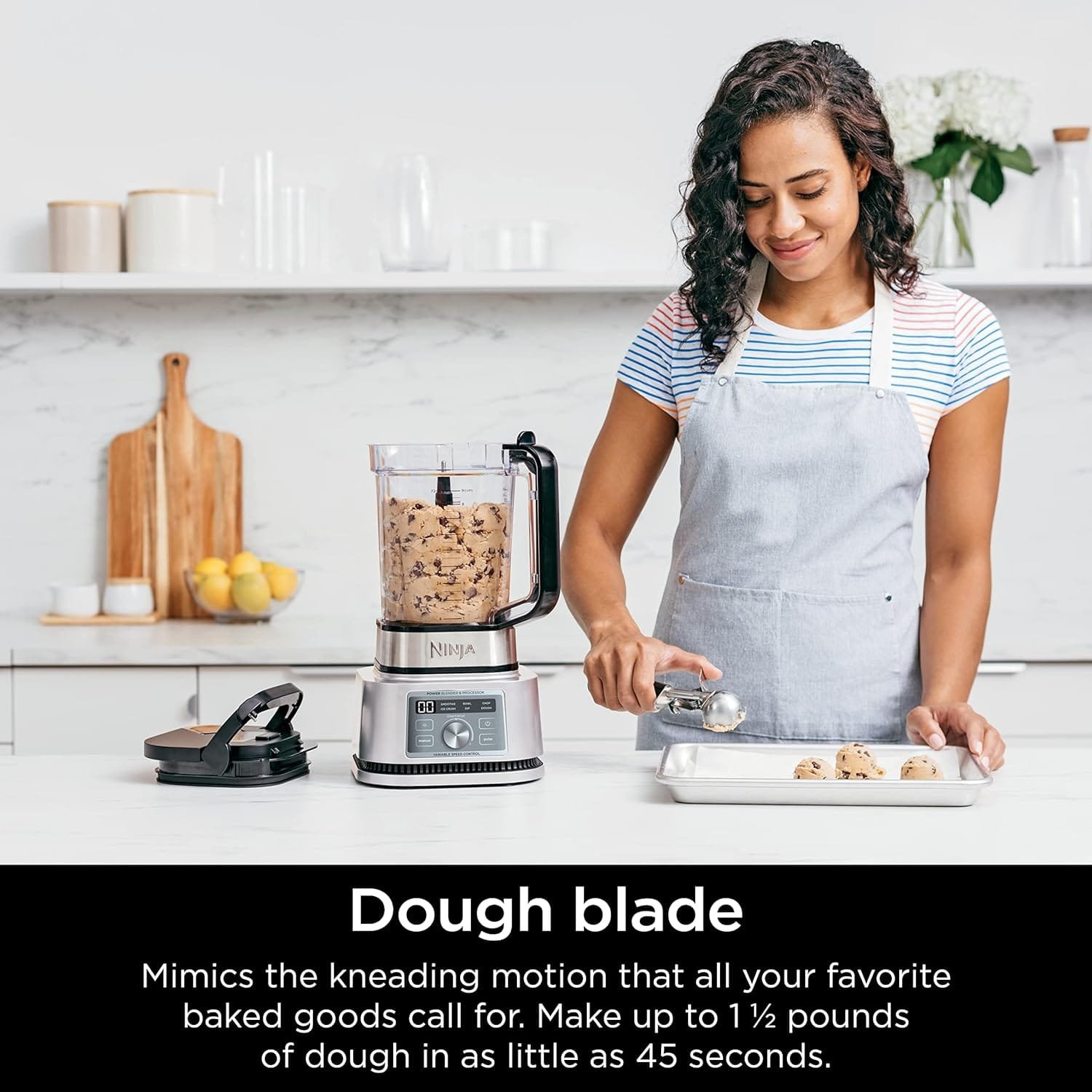 Ninja Foodi SS201 Power Blender Processor. 3-in-1 Crushing Blender, Dough Mixer, and Food Processor 1400WP smartTORQUE 6 Auto-iQ Presets Ninja Foodi SS201 Power Blender Processor. 3-in-1 Crushing Blender, Dough Mixer, and Food Processor 1400WP smartTORQUE 6 Auto-iQ Presets