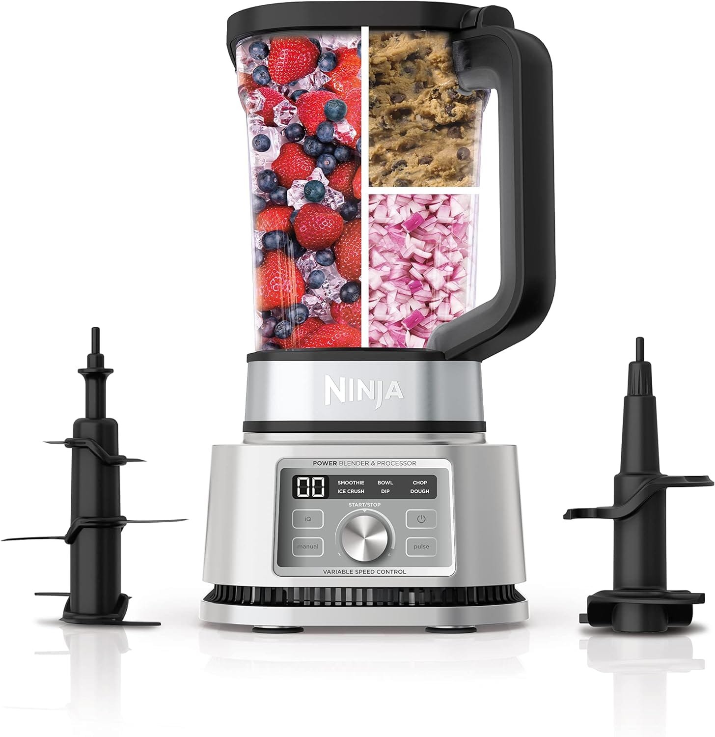 Ninja Foodi SS201 Power Blender Processor. 3-in-1 Crushing Blender, Dough Mixer, and Food Processor 1400WP smartTORQUE 6 Auto-iQ Presets Ninja Foodi SS201 Power Blender Processor. 3-in-1 Crushing Blender, Dough Mixer, and Food Processor 1400WP smartTORQUE 6 Auto-iQ Presets