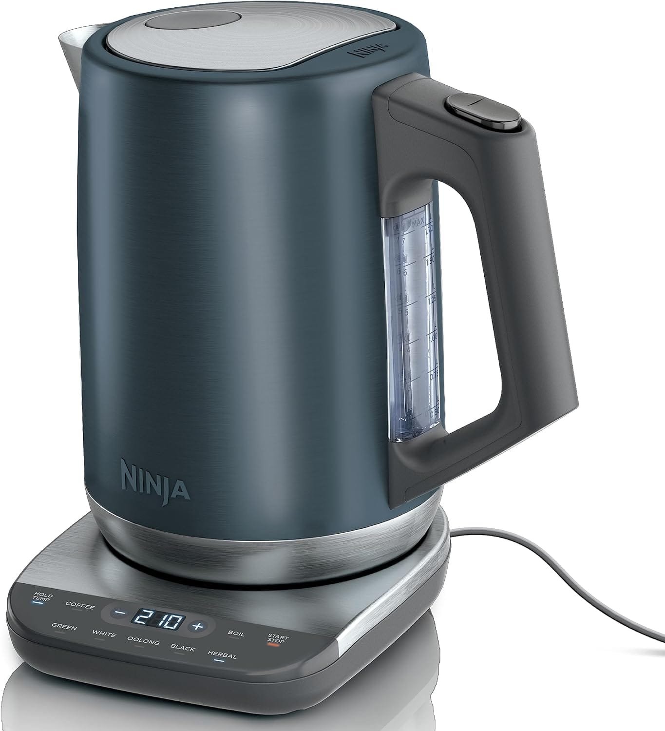 Ninja KT200BL Precision Temperature Electric Kettle, 1500 watts, BPA Free, Stainless, 7-Cup Capacity, Hold Temp Setting, Blue Stainless Ninja KT200BL Precision Temperature Electric Kettle, 1500 watts, BPA Free, Stainless, 7-Cup Capacity, Hold Temp Setting, Blue Stainless