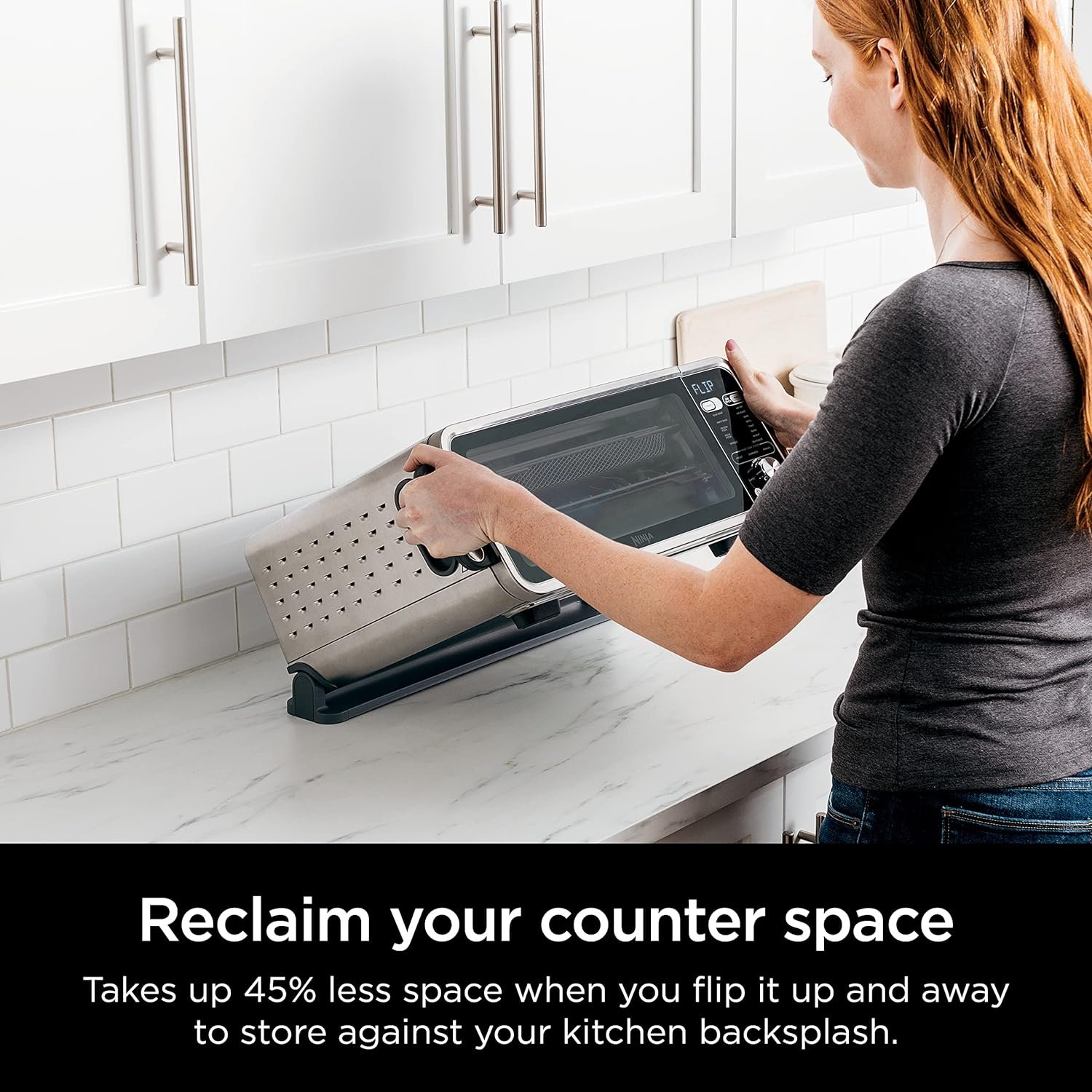 Ninja SP101 Digital Air Fry Countertop Oven with 8-in-1 Functionality, Flip Up  Away Capability for Storage Space, with Air Fry Basket, Wire Rack  Crumb Tray, Silver Ninja SP101 Digital Air Fry Countertop Oven with 8-in-1 Functionality, Flip Up  Away Capability for Storage Space, with Air Fry Basket, Wire Rack  Crumb Tray, Silver