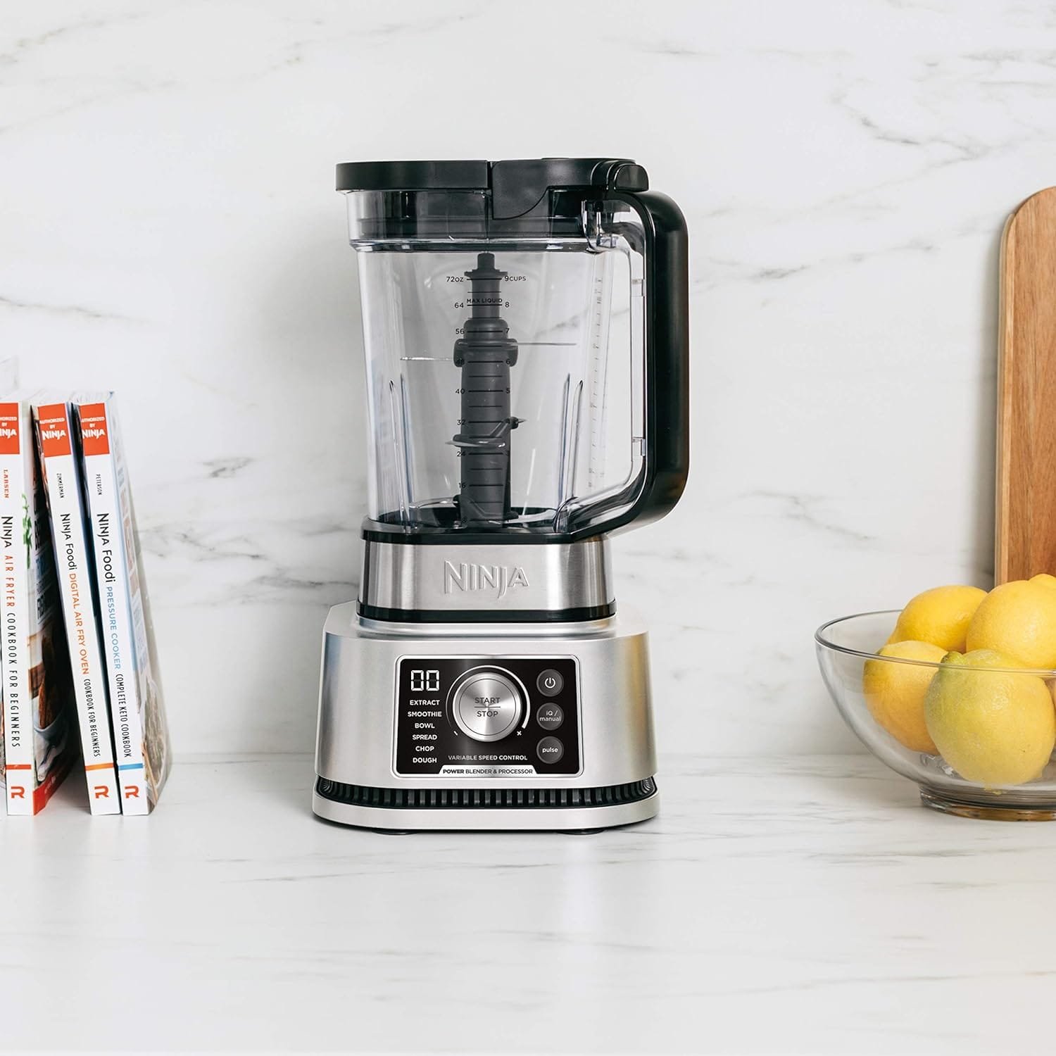 Ninja SS101 Foodi Smoothie Maker  Nutrient Extractor* 1200 WP, 6 Functions Smoothies, Extractions*, Spreads, smartTORQUE, 14-oz. , (2) To-Go Cups  Lids, Silver