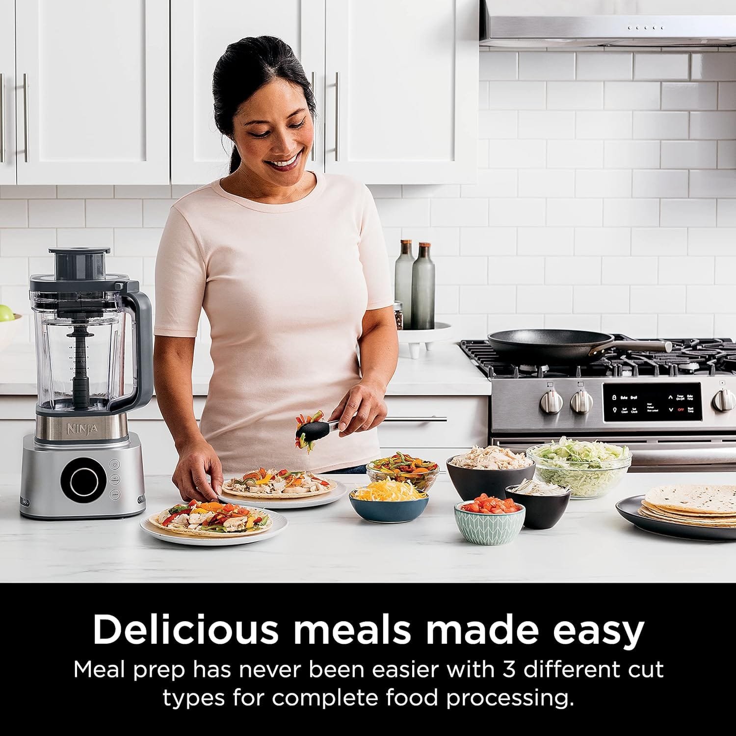 Ninja SS401 Foodi Power Blender Ultimate System with 72 oz Blending Food Processing Pitcher, XL Smoothie Bowl Maker and Nutrient Extractor* 7 Functions, Silver Ninja SS401 Foodi Power Blender Ultimate System with 72 oz Blending Food Processing Pitcher, XL Smoothie Bowl Maker and Nutrient Extractor* 7 Functions, Silver