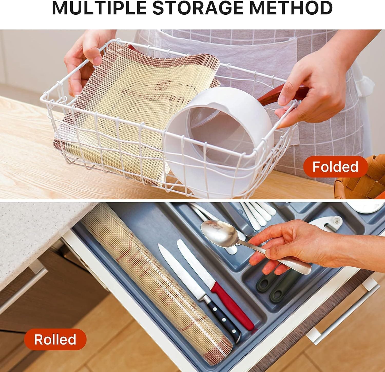 Non Stick 28x20 Extra Large Thick Silicone Pastry Mat, with measurements for Non-slip Silicone Baking Sheet, Counter Mat, Dough Rolling, Reusable Bakeware Mats for Cookies, Macarons, Bread, Pizza