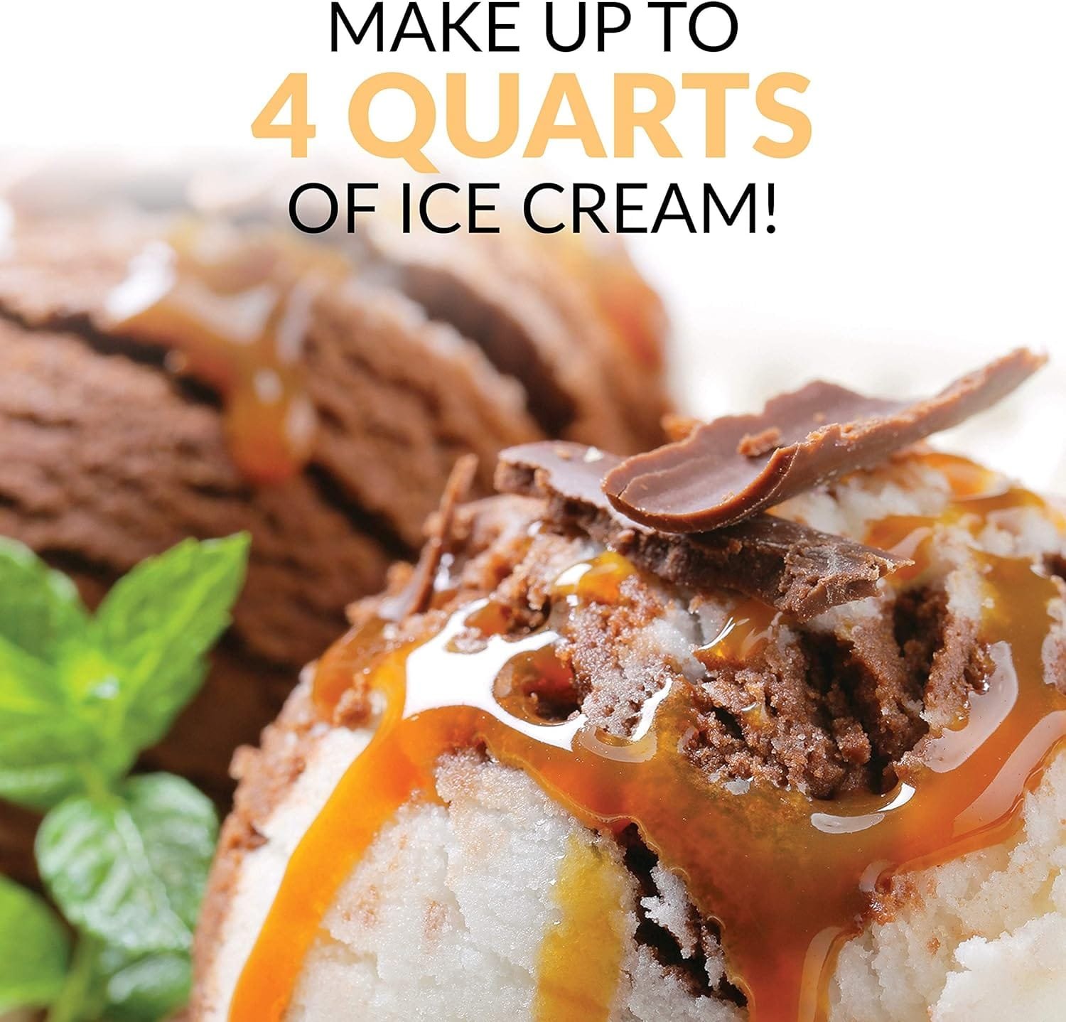 Nostalgia 2-Quart Digital Electric Ice Cream for Homemade Ice-Cream, No Salt or Ice Required, Overnight Chill Canister, Stainless Steel