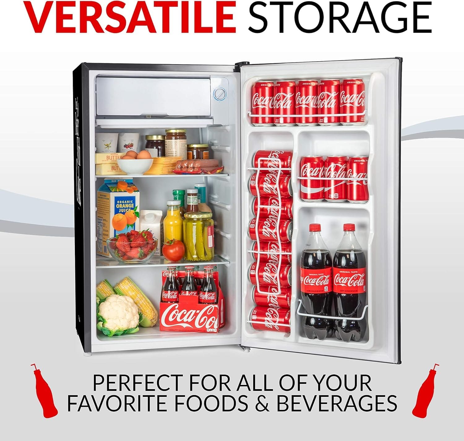 Nostalgia Classic Retro 3.5 Cu.Ft. Chest Freezer and Refrigerator All in One, Includes Rolling Wheels, Portable, Indoor/Outdoor, Lock and Keys, Removable Basket, Adjustable Temperature Dial with Gauge