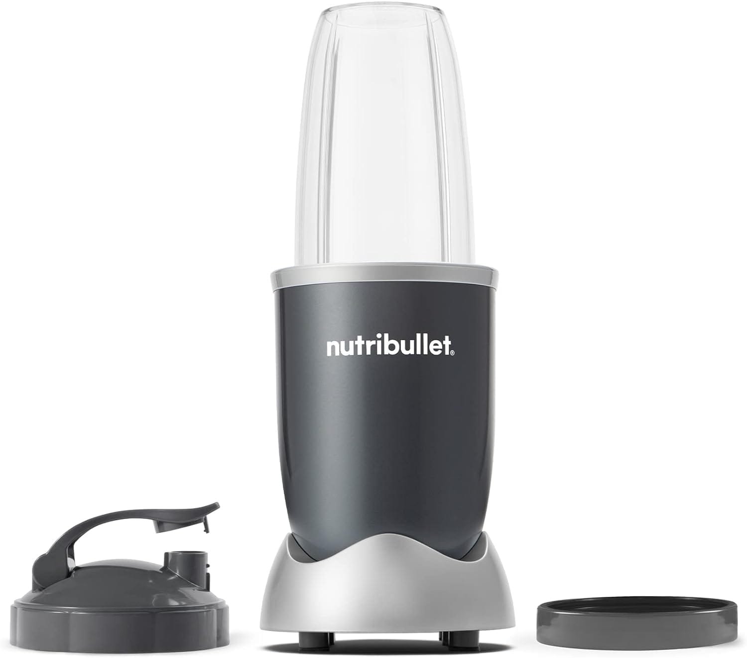 nutribullet NBP50100 Food Processor 450-Watts with 7-Cup Capacity and Stainless Steel Slice, Shred, Chop and Dough Attachments, Black