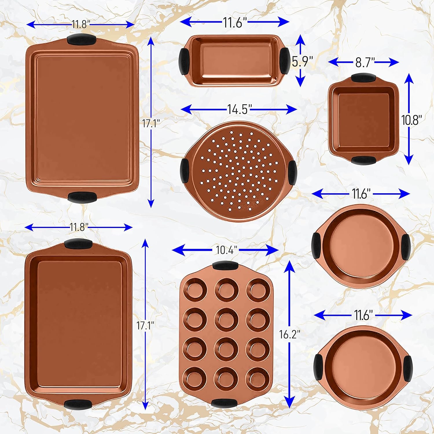 nutrichef-5-piece-baking-pan-set-pfoa-pfos-ptfe-free-flexible-nonstick-carbon-steel-bakeware-set-home-kitchen-bake-pan-c - Cooking Appliance World