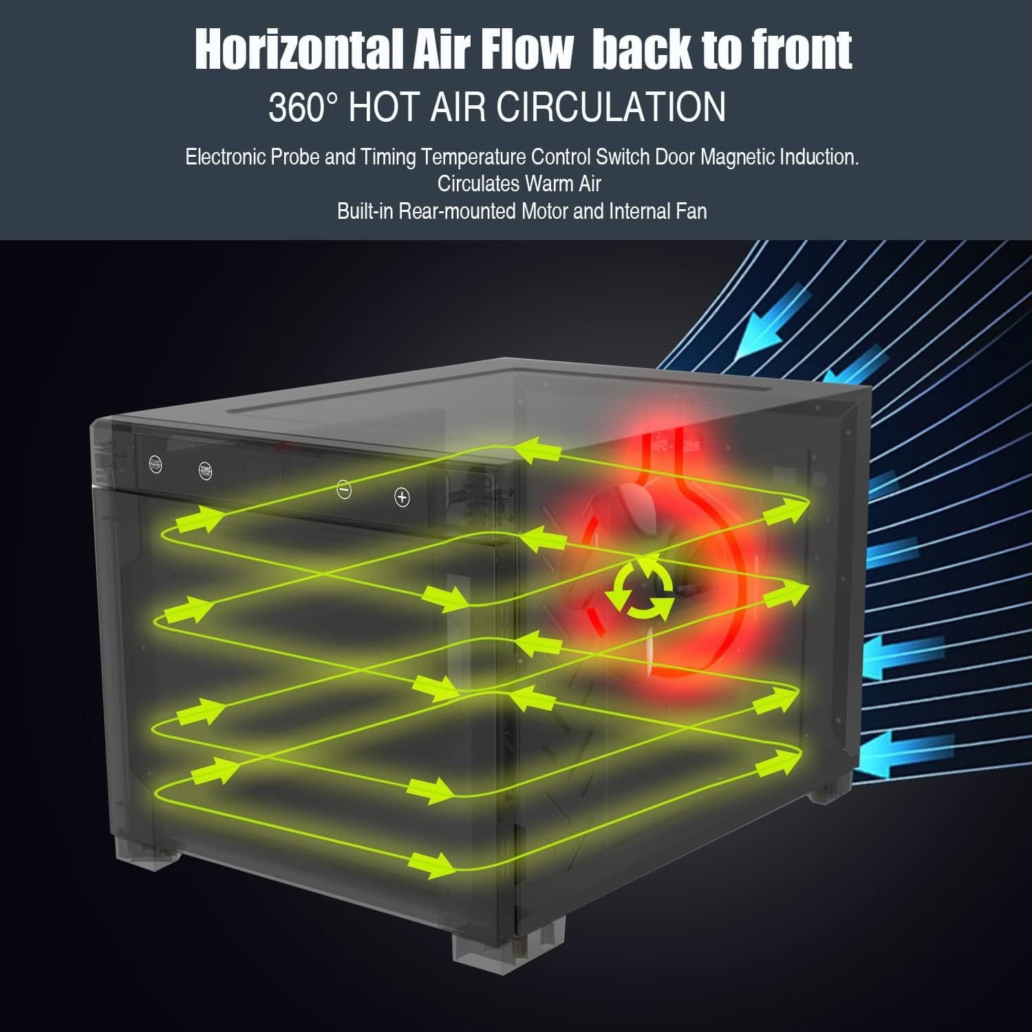NutriChef Electric Countertop Food Dehydrator Machine - 600-Watt Premium Multi-Tier Meat Beef Jerky Maker Fruit/Vegetable Dryer w/ 6 Stainless Steel Trays, Digital Timer, Temperature Control NutriChef Electric Countertop Food Dehydrator Machine - 600-Watt Premium Multi-Tier Meat Beef Jerky Maker Fruit/Vegetable Dryer w/ 6 Stainless Steel Trays, Digital Timer, Temperature Control