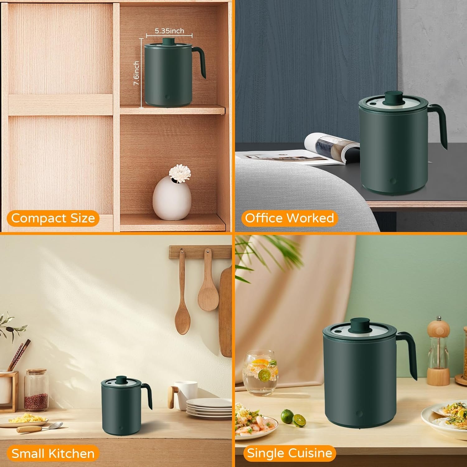 OCTAVO 2 Cup Rice Cooker Mini Small Size 5 Preset Function with 4/6/8 Delay Timer, 1.0L Rice Cooker with Portable Handle, Simplicity Glass Lid Small Rice Cooker for 1-2 People, Rice maker,green OCTAVO 2 Cup Rice Cooker Mini Small Size 5 Preset Function with 4/6/8 Delay Timer, 1.0L Rice Cooker with Portable Handle, Simplicity Glass Lid Small Rice Cooker for 1-2 People, Rice maker,green