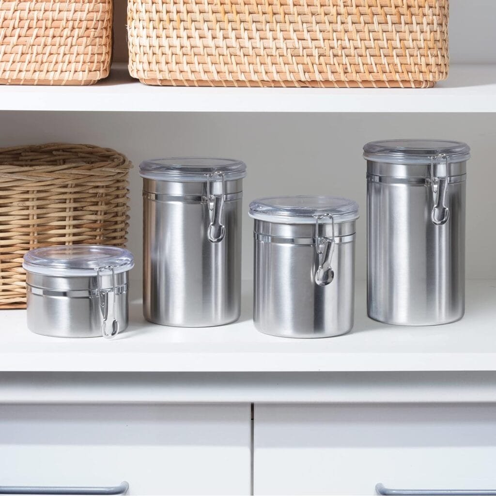 Oggi Corporation Oggi Food Storage Container Set, 4 pc, Stainless Steel Oggi Corporation Oggi Food Storage Container Set, 4 pc, Stainless Steel