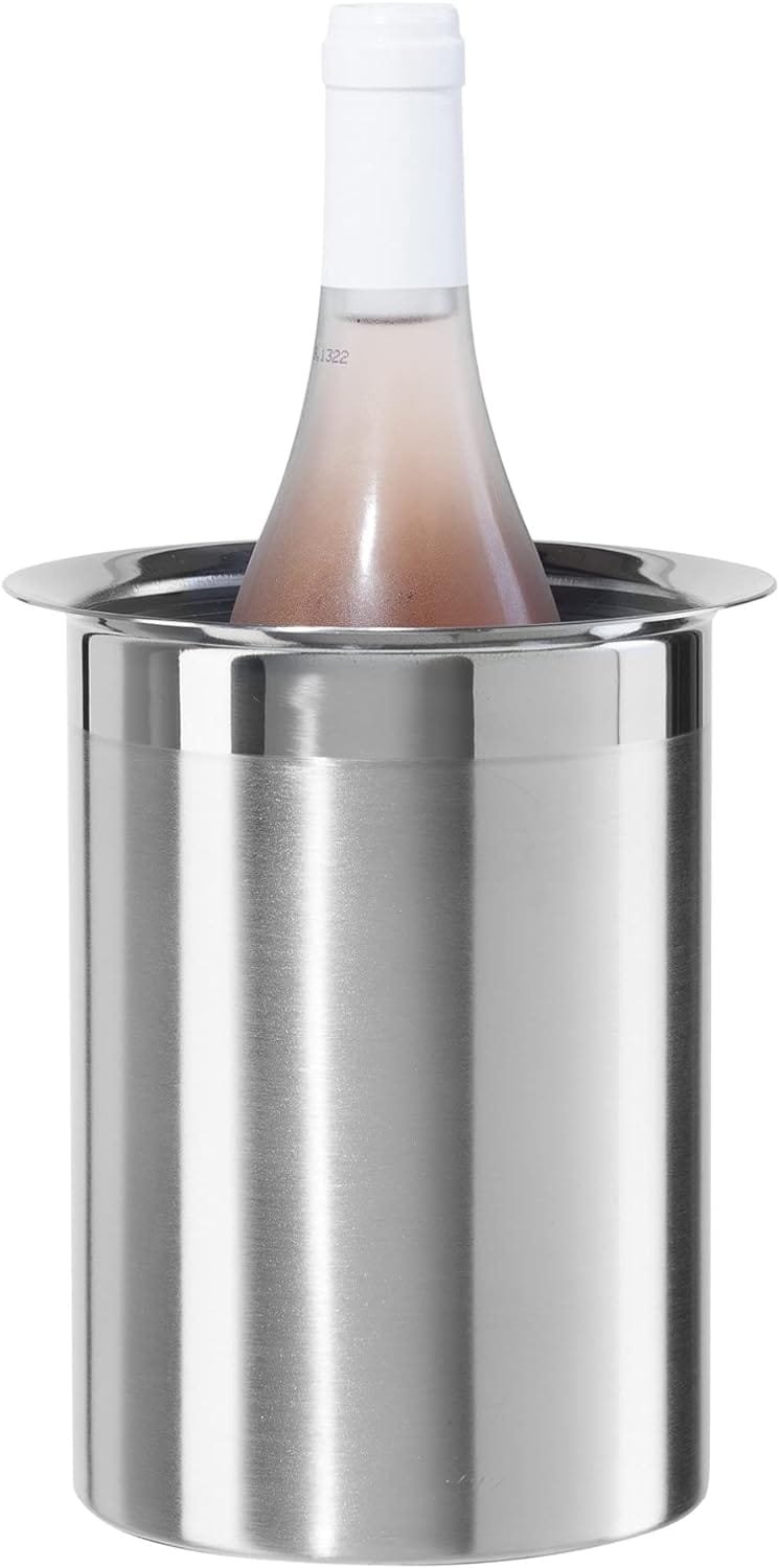 OGGI Iceless Wine Chiller with Removable Cooler Inserts - Highly Rated Wine Bottle Chiller and Single Wine Bottle Cooler, Ideal Wine Gifts; Keeps Wine Chilled for Hours, Stainless Steel