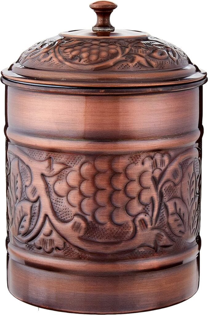 Old Dutch International Copper Old Dutch Antique Heritage Canister 4 Piece Set Old Dutch International Copper Old Dutch Antique Heritage Canister 4 Piece Set