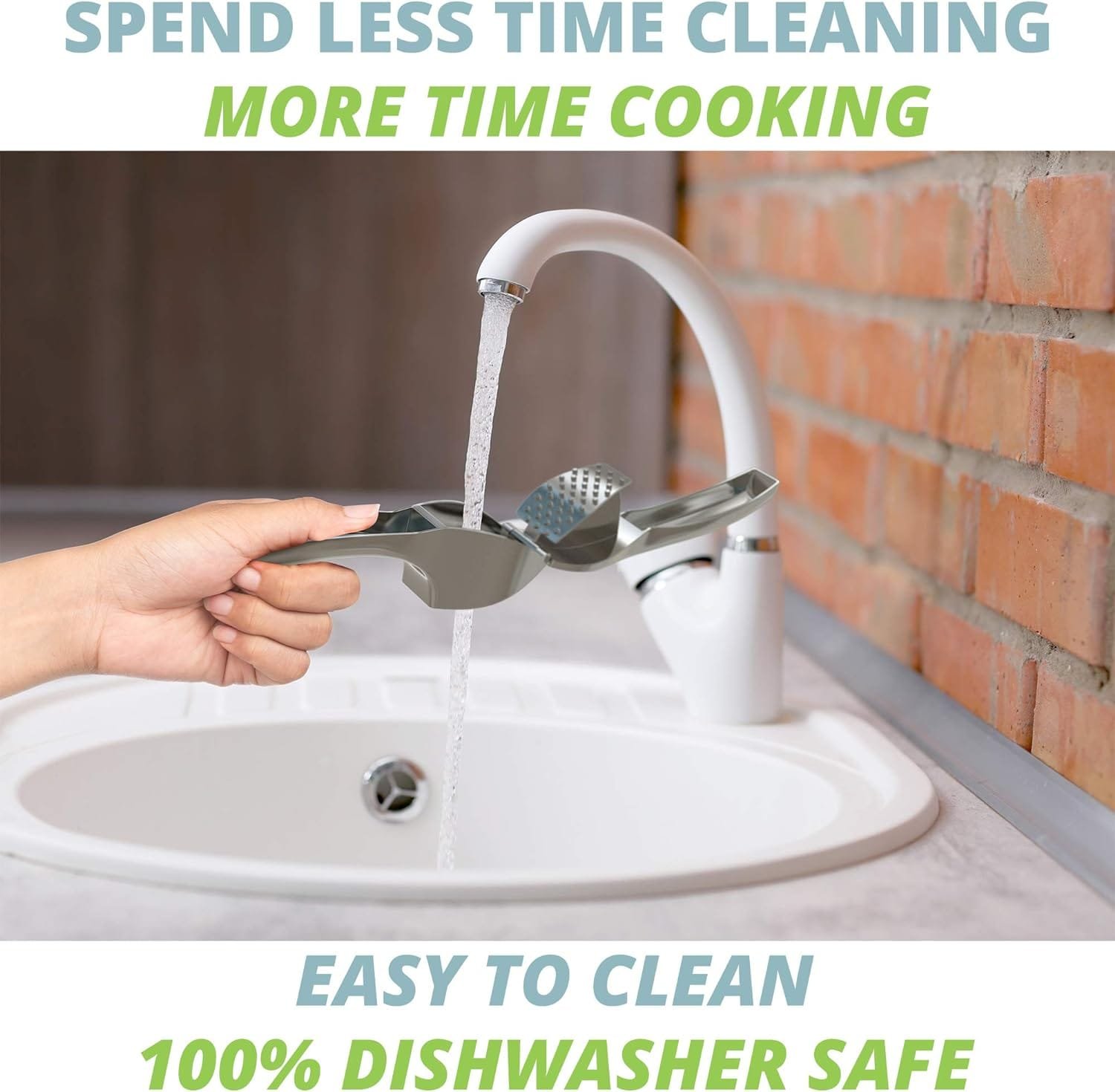 Olivers Kitchen ® Premium Garlic Press - Super Easy to Use  Clean Garlic Crusher  Mincer - Crush Garlic  Ginger Effortlessly (No Need to Peel) - Built for Life - Strong  Durable - Stylish Design