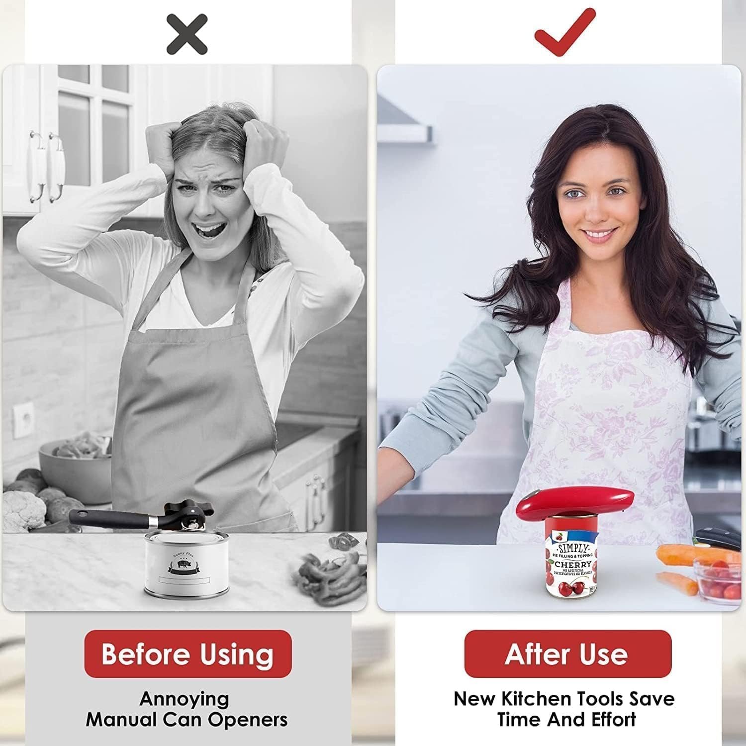 One Touch Battery Operated Electric Can Opener Easy Open Any Can Size with No Sharp Edge, Hands Free and Food-Safe Automatic Can Opener, Kitchen Gadget Electric Can Opener for Seniors with Arthritis One Touch Battery Operated Electric Can Opener Easy Open Any Can Size with No Sharp Edge, Hands Free and Food-Safe Automatic Can Opener, Kitchen Gadget Electric Can Opener for Seniors with Arthritis