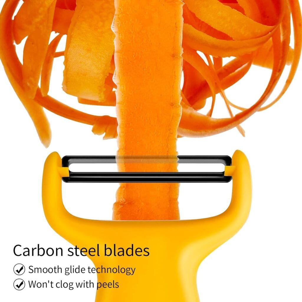 Original Vegetable Peeler Carbon Steel Blade 3-Pack Red/Green/Yellow