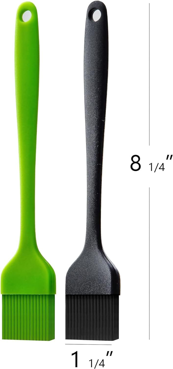 Ortarco Silicone Basting Pastry Brush for Baking Cooking Bbq Grill Spread Oil Butter Sauce 2 Pack