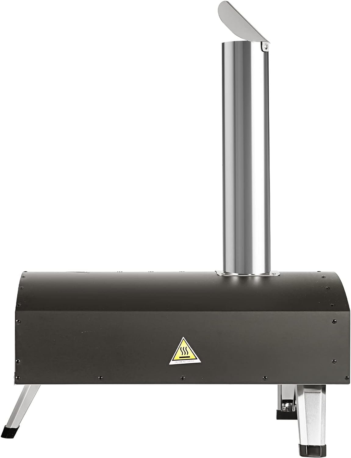 Outdoor Pizza Oven, 12-inch, Wood Pellet and Charcoal Fired Pizza Maker, Portable Outside Stainless Steel Pizza Grill with Pizza Stone, Waterproof Cover, Shovel, Wood Burner for Backyard Camping